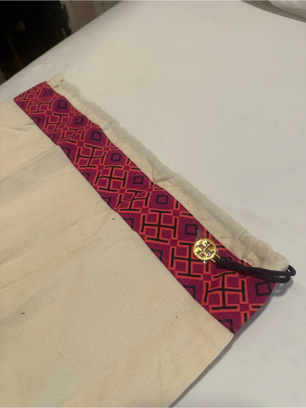 Tory Burch Canvas drawstring dust bag